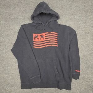 Kuiu Hoodie Men's Large Navy Blue Flag Ram Hunting Cotton Blend